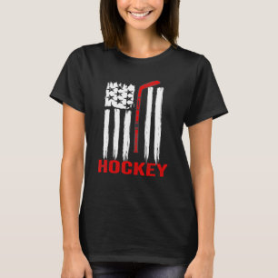 Hockey American Flag Hockey Usa Patriotic Mannen W T-shirt