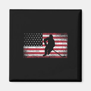 Hockey American Flag op 4 juli Patriotic USA Dad Magneet