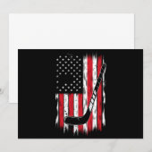 Hockey American Flag Sports Retro Vintage Kaart (Voorkant / Achterkant)