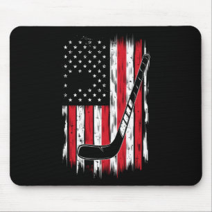 Hockey American Flag Sports Retro Vintage Muismat
