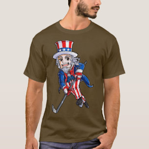 Hockey American Flag T 4 juli Kinder Boys oom T-shirt