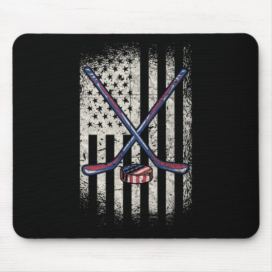 Hockey American Flag - VS Ice Hockey Muismat (Voorkant)