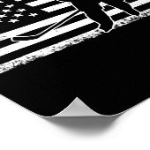 Hockey American USA Flag Ice Hockey Player Mannen  Poster (Hoek)