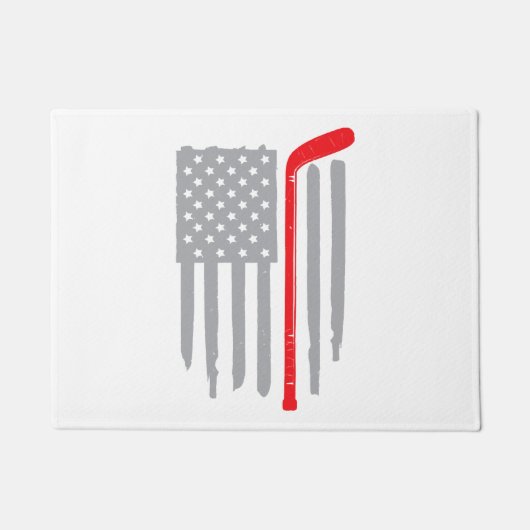 Hockey Amerikaanse vlag Deurmat (Voorkant)