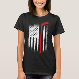 Hockey Amerikaanse Vlag Hockey Patriottisch T-shirt