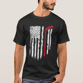 Hockey Amerikaanse vlag hockey voor mannen vrouwen T-shirt