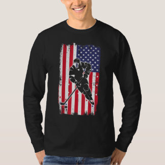 Hockey Amerikaanse Vlag IJshockey  Usa Vlag Patrio T-shirt