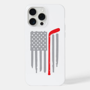 Hockey Amerikaanse vlag iPhone 15 Pro Max Case