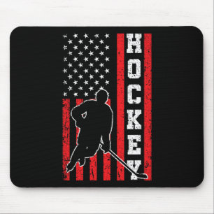 Hockey Amerikaanse Vlag Mannen Jongens 4th of July Muismat
