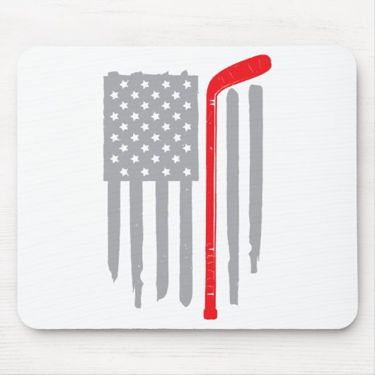 Hockey Amerikaanse vlag Muismat (Voorkant)
