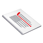 Hockey Amerikaanse vlag Notitieboek (Rechterzijde)