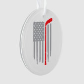 Hockey Amerikaanse vlag Ornament (voorkant)
