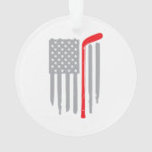 Hockey Amerikaanse vlag Ornament (achterkant)