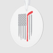 Hockey Amerikaanse vlag Ornament (voorkant)