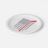 Hockey Amerikaanse vlag Papieren Bordje (Gekanteld)