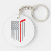 Hockey Amerikaanse vlag Sleutelhanger (Achterkant)