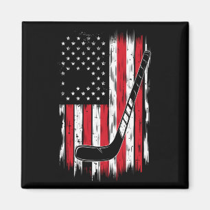 Hockey Amerikaanse Vlag Sport Retro Vintage Magneet