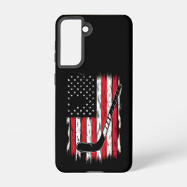 Hockey Amerikaanse Vlag Sport Retro Vintage Samsung Galaxy Hoesje