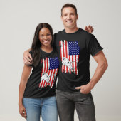 Hockey Amerikaanse Vlag T-shirt (Unisex)