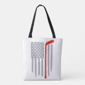 Hockey Amerikaanse vlag Tote Bag (Achterkant)