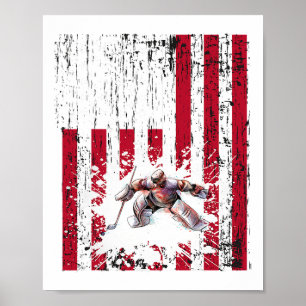 Hockey Antieke IJshockey Keeper Cadeaus  Poster