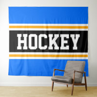 HOCKEY Athletic Helderblauw Zwart Geel Strepen