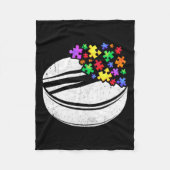 Hockey Autism Puzzle Mannen Vrouwen Kinder Autisme Fleece Deken (Voorkant)