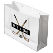 Hockey Baby Het is een Boy Girl Hockey Sticks Groot Cadeauzakje (Voorkant Gekanteld)
