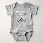 Hockey Baby Mijn eerste ockey Seizoen Hockey Stick Romper (Voorkant)