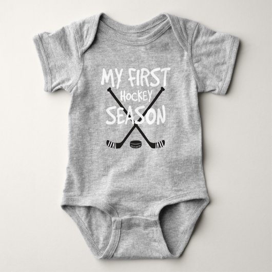 Hockey Baby Mijn eerste ockey Seizoen Hockey Stick Romper (Voorkant)