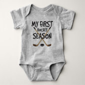 Hockey Baby Mijn eerste ockey Seizoen Hockey Stick Romper (Voorkant)