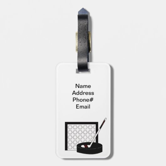 Hockey Bagagelabel (Achterkant verticaal)