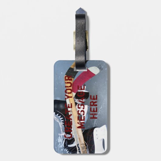 Hockey Bagagelabel (Achterkant verticaal)