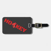 Hockey-bagagelabel - Rood en zwart Bagagelabel (Voorkant horizontaal)