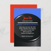 HOCKEY Bar Mitswa Receptie Kaart (Voorkant / Achterkant)