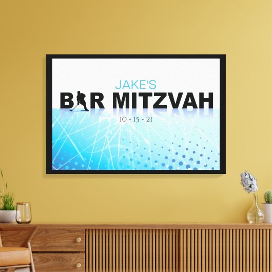 HOCKEY Bar Mitzvah Inloggeheugenbord Canvas Afdruk (Insitu (Woonkamer))
