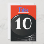 HOCKEY Bar Mitzvah tabelnummer Kaart (Achterkant)