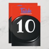 HOCKEY Bar Mitzvah tabelnummer Kaart (Voorkant / Achterkant)