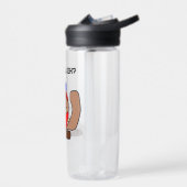 Hockey Beaver Cartoon in Red Maple Leaf Shirt Waterfles (Links)