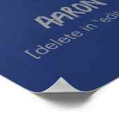 Hockey Bedankt Coach Manager - teamhandtekening Poster (Hoek)