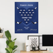 Hockey Bedankt Coach Manager - teamhandtekening Poster (Thuiskantoor)