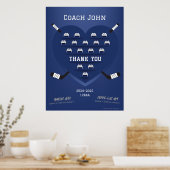 Hockey Bedankt Coach Manager - teamhandtekening Poster (Keuken)