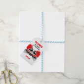 Hockey bedankt Label rood Cadeaulabel (Met Touw)