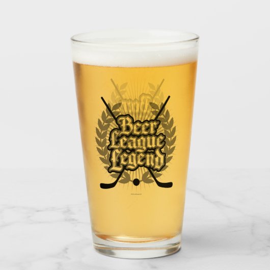 Hockey Beer League Legend Glas (Voorkant gevuld)