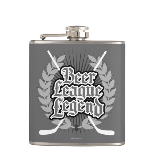 Hockey Beer League Legende Heupfles (Voorkant)
