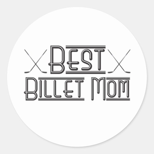 Hockey Beste Billet Mam Ronde Sticker (Voorkant)
