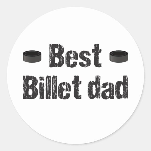 Hockey Beste Billet Papa Ronde Sticker (Voorkant)