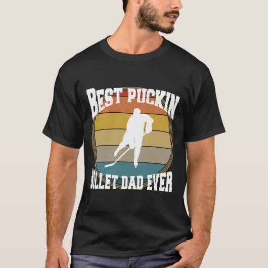Hockey Beste Puckin Billet Papa T-shirt (Voorkant)