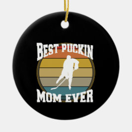 Hockey Beste Puckin Moeder Ooit Keramisch Ornament