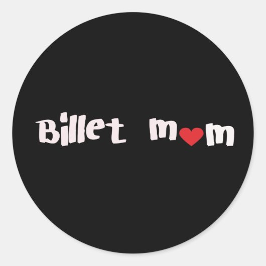 Hockey Billet Mam Ronde Sticker (Voorkant)